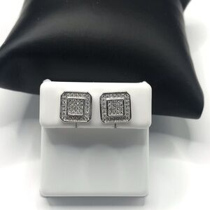 925 Sterling Silver 0.39CT MOISSANITE Unisex Screw back Stud Earrings